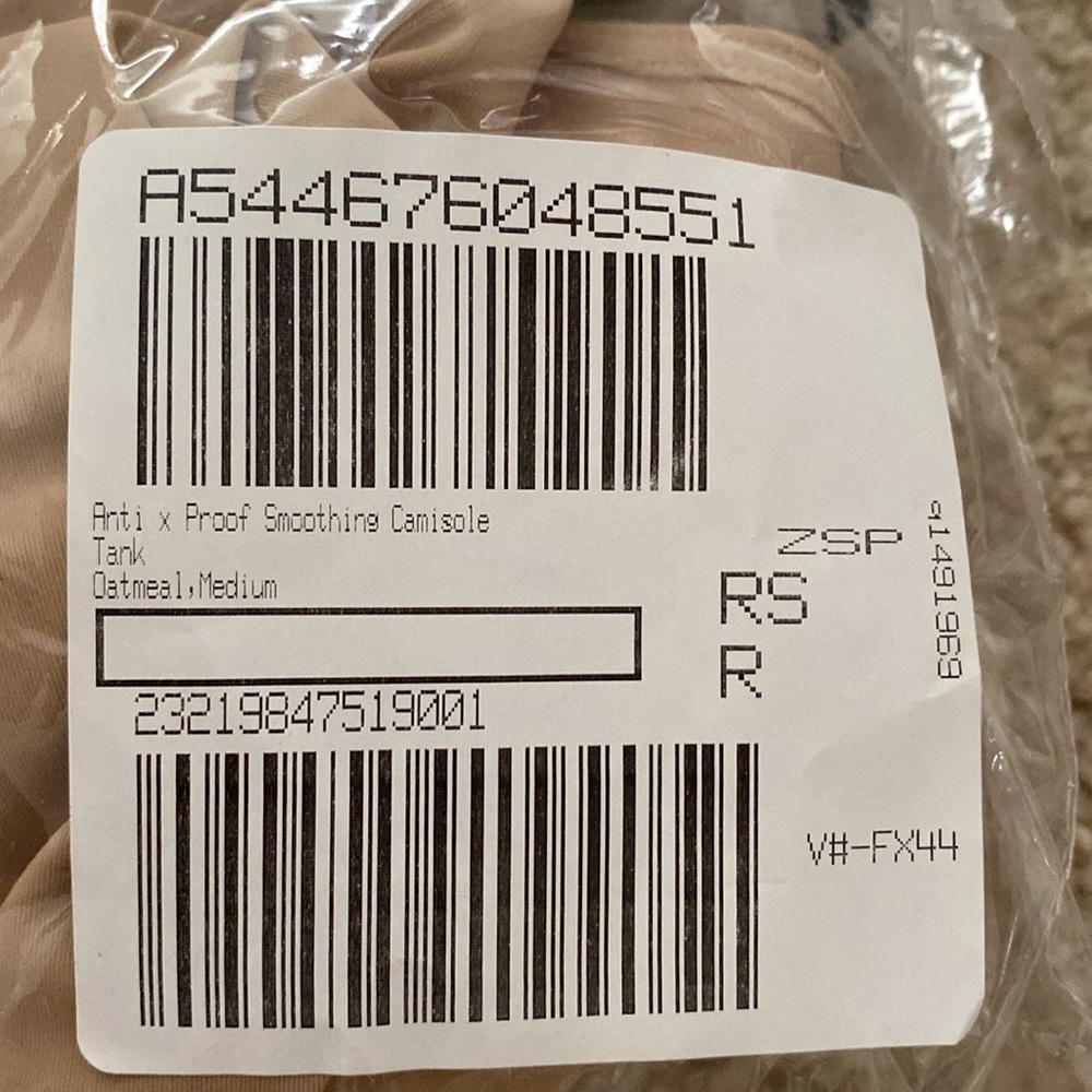 Anti Proof Smoothing Camisole Tank With Padded Bra Nude‎ Med - Picture 4 of 4